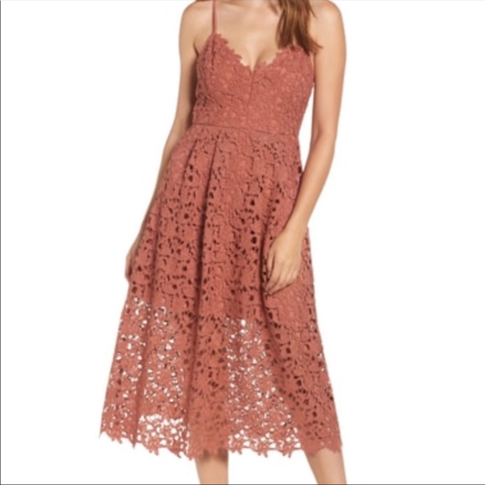 ASTR Lace Midi Dress